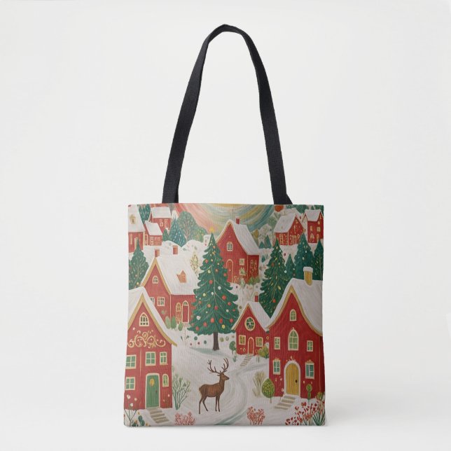 Christmas Village Tote Bag (Front)
