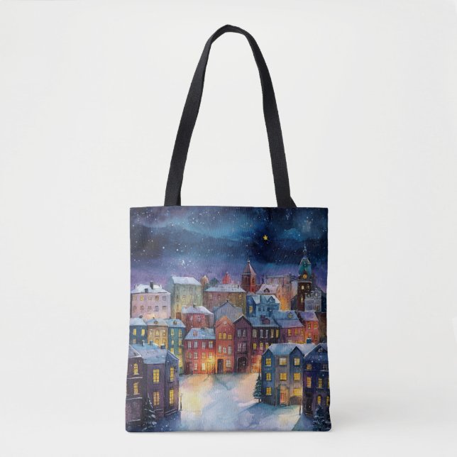 Christmas Village Tote Bag (Front)