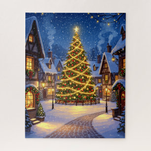 Christmas Village Tree Jigsaw Puzzle