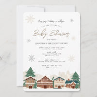 Christmas Village Winter Baby Shower