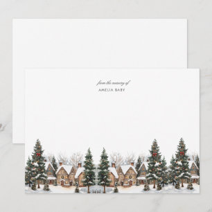 Christmas Village Winter Gender Card