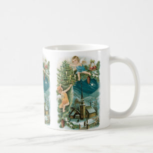 Christmas Village with Angels Coffee Mug