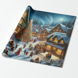 Christmas Village  Wrapping Paper