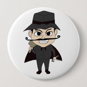 Christmas villain  10 cm round badge