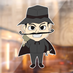 Christmas villain window cling