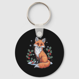 Christmas Vintage 90s Fox Woodland Animal Cottagec Key Ring