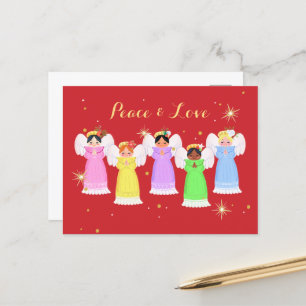 Christmas Vintage Angels Postcard