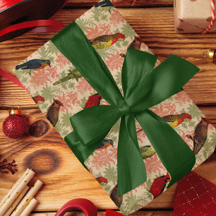 Christmas Vintage Birds Tissue Paper
