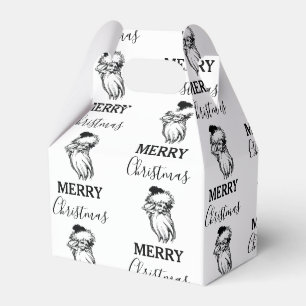 Christmas Vintage Black White Santa Claus Favour Box