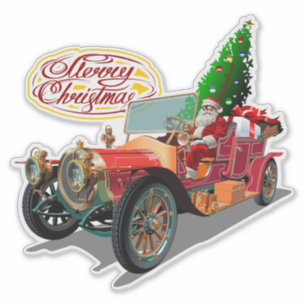 Christmas vintage car