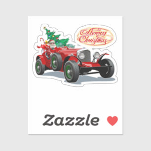 Christmas vintage car