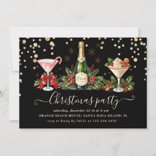 Christmas Vintage Cheer Cocktail Party Invitation