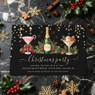 Christmas Vintage Cheer Cocktail Party Invitation