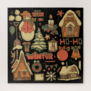 Christmas Vintage Decorative Set Jigsaw Puzzle
