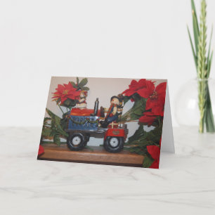 Christmas Vintage Figurine Holiday Card