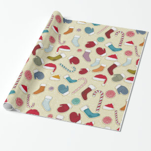 Christmas vintage gift wrapping paper