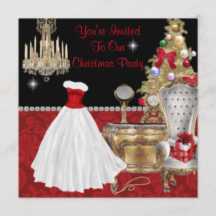 CHRISTMAS VINTAGE GLAMOUR INVITATIONS