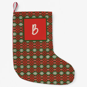 Christmas vintage green/red small christmas sto stocking