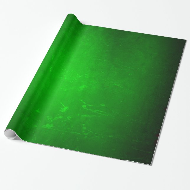 Christmas Vintage Green Wrapping Paper (Unrolled)