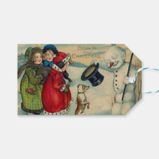 Christmas vintage Holiday Gift Tag
