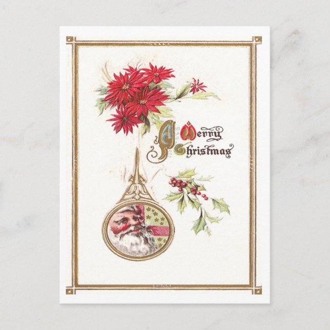Christmas vintage holiday postcard (Front)