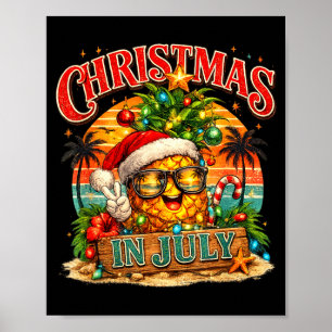Christmas vintage in july summer squad men women poster
