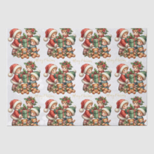 Christmas Vintage Kids Gifts Merry Christmas Tissue Paper