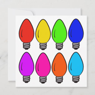 Christmas Vintage Lightbulbs Card