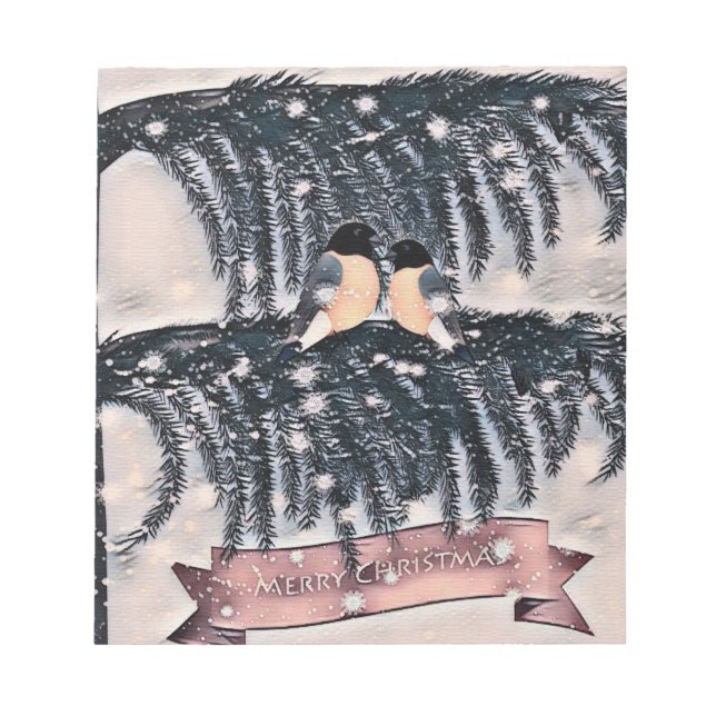 Christmas , Vintage Notepad (Front)