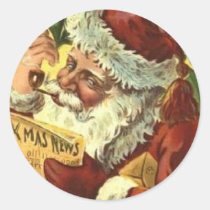 Christmas Vintage Old World Santa Stickers