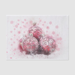  Christmas Vintage Ornaments and Snowflakes Tissue Paper