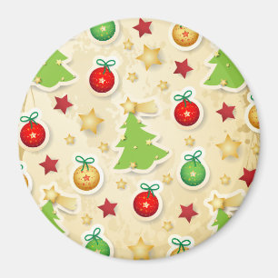 Christmas Vintage Pattern Magnet