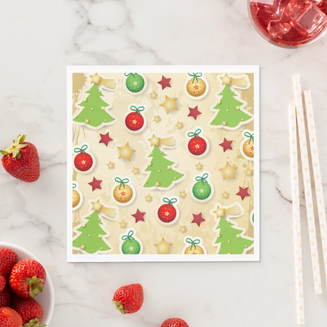 Christmas Vintage Pattern Napkin (Insitu)
