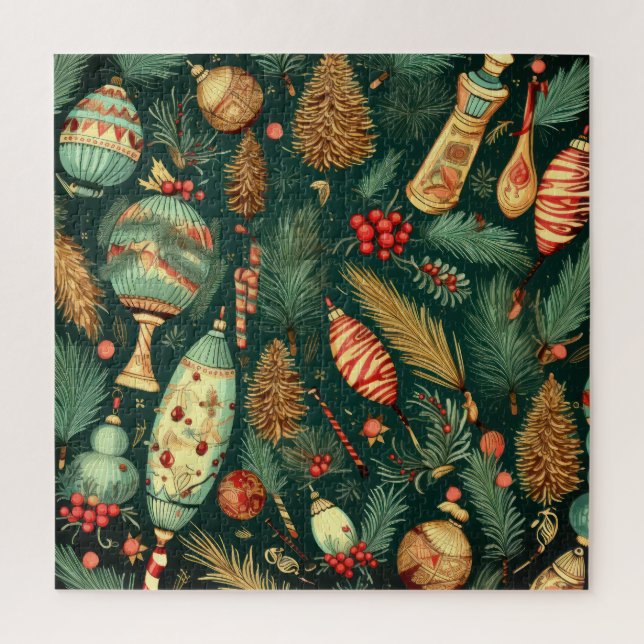 Christmas Vintage Puzzle (Vertical)