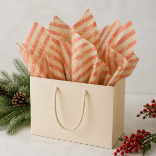 Christmas Vintage Red Candy Cane Striped Tissue Paper