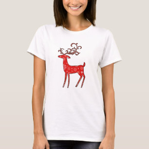 Christmas Vintage Red Reindeer for the holidays T-Shirt