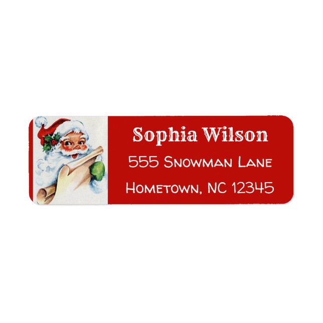 Christmas Vintage Retro Santa Claus Red (Front)
