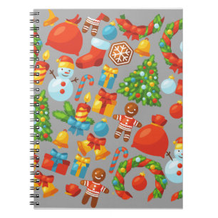 Christmas Vintage Santa Claus Watercolor Holiday Notebook