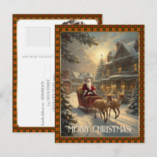 Christmas Vintage Santa Custom Photo Classic Gift Holiday Postcard