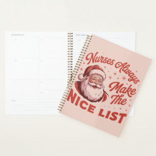 Christmas Vintage Santa Nurses Make the Nice List  Planner