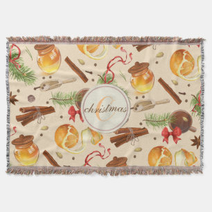 Christmas Vintage Scents Throw Blanket