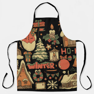 christmas vintage set 1 apron