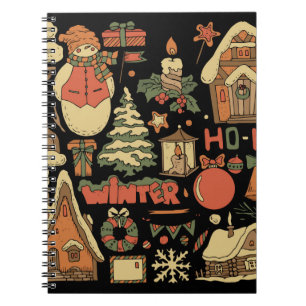 christmas vintage set 1 notebook