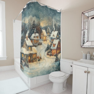Christmas Vintage Shower Curtain