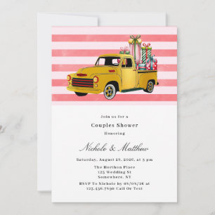 Christmas Vintage Truck Couples Shower Invitation