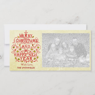 Christmas Vintage Typography Holiday Card