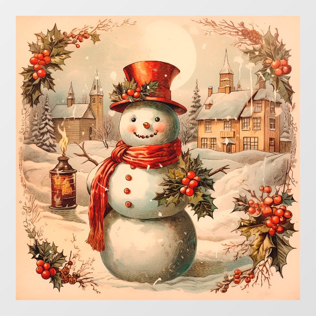 Christmas Vintage Window Cling (Sheet)