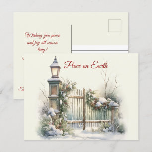 Christmas Vintage Winter Scene Postcard