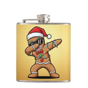 Christmas Vinyl Wrapped Hip Flask