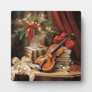 Christmas Violin Music Plaque